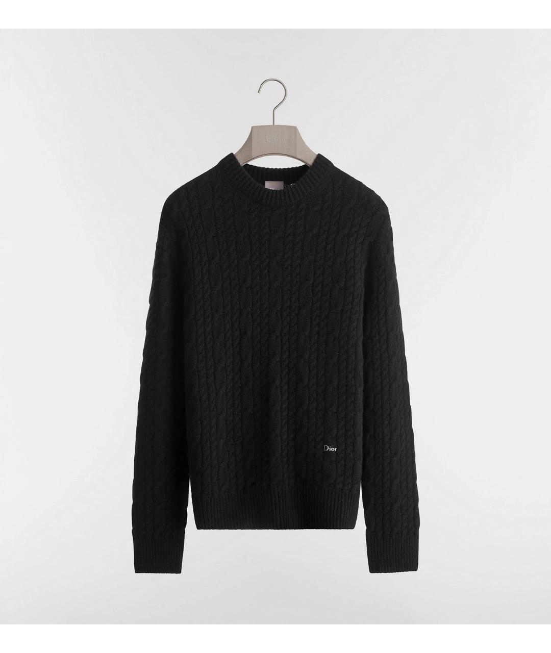 CHRISTIAN DIOR Черный кашемировый джемпер / свитер, фото 3