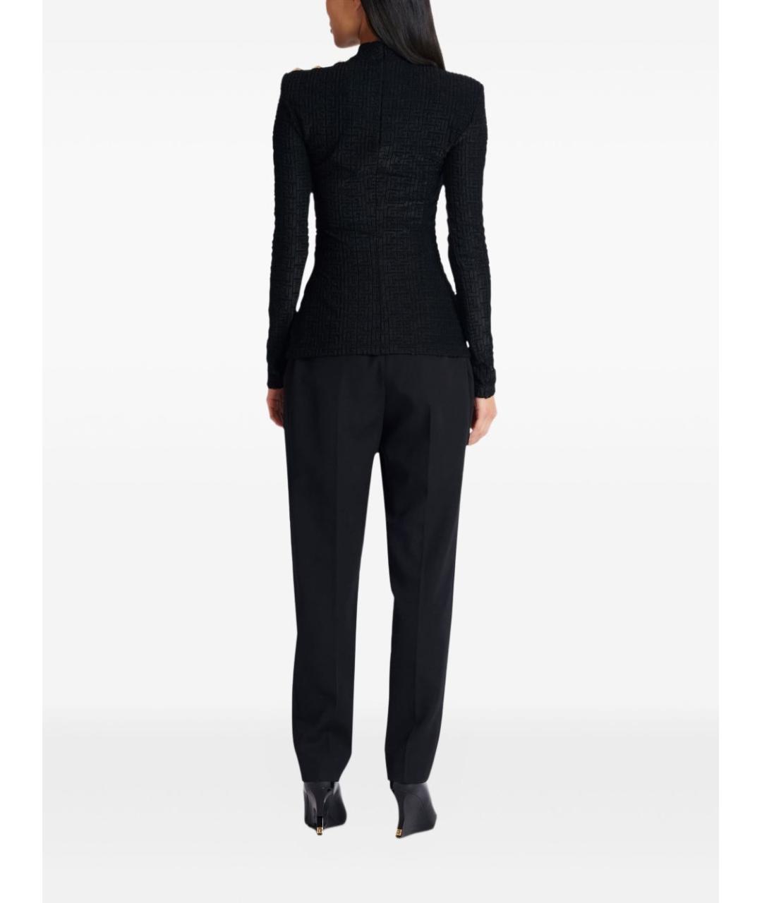 BALMAIN Черный вискозный джемпер / свитер, фото 3