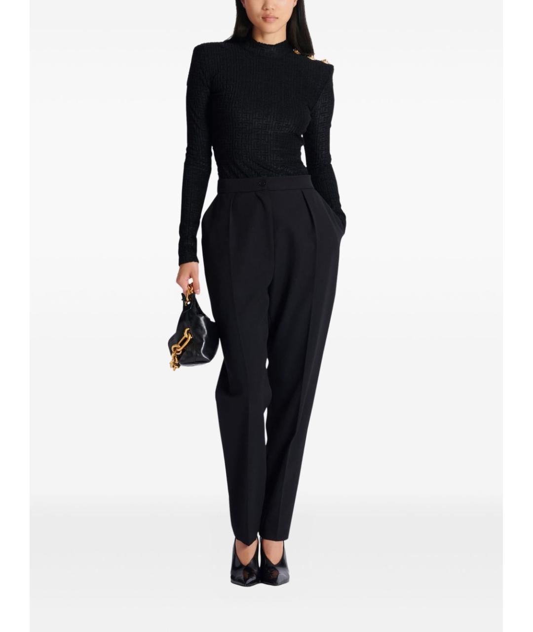 BALMAIN Черный вискозный джемпер / свитер, фото 5