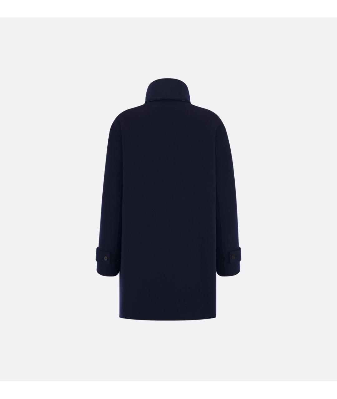 CHRISTIAN DIOR Синее шерстяное пальто, фото 2