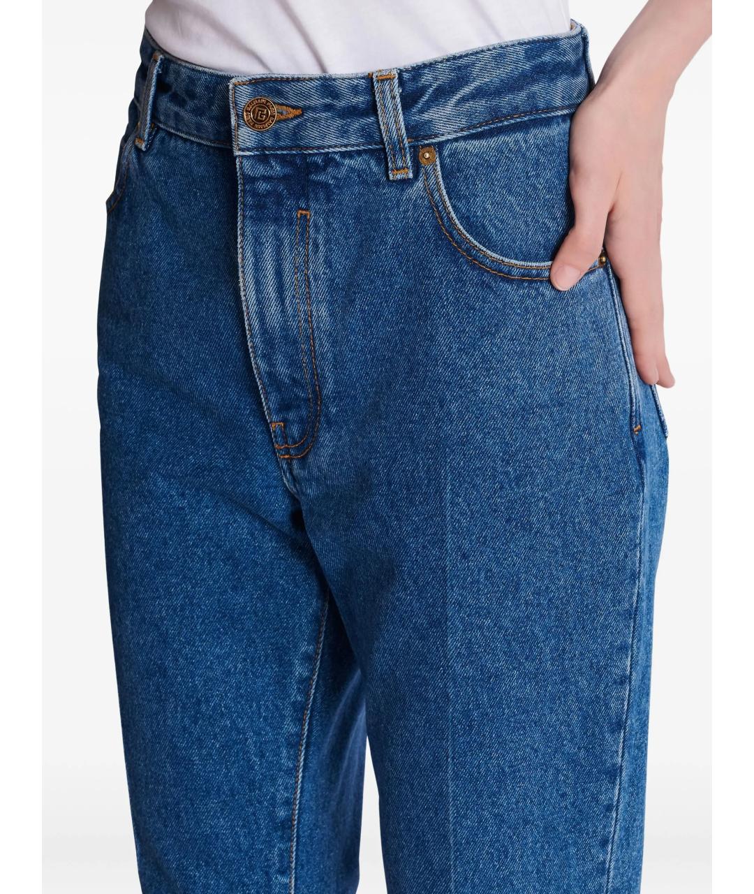 BALMAIN Синие хлопковые прямые джинсы, фото 5