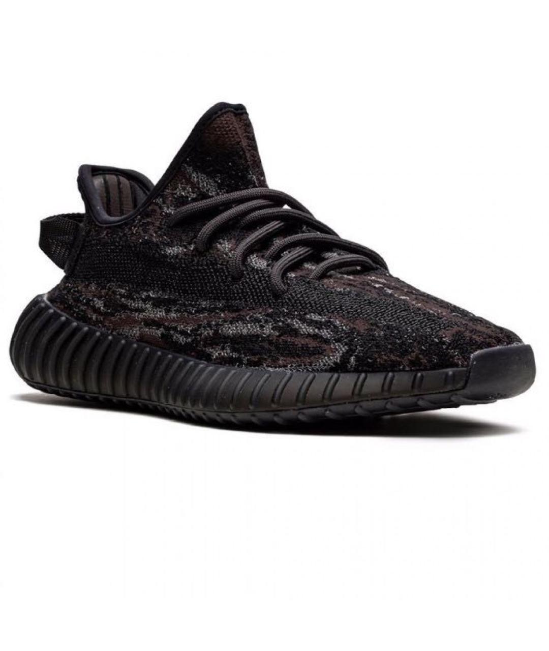 ADIDAS YEEZY Черные текстильные низкие кроссовки / кеды, фото 2