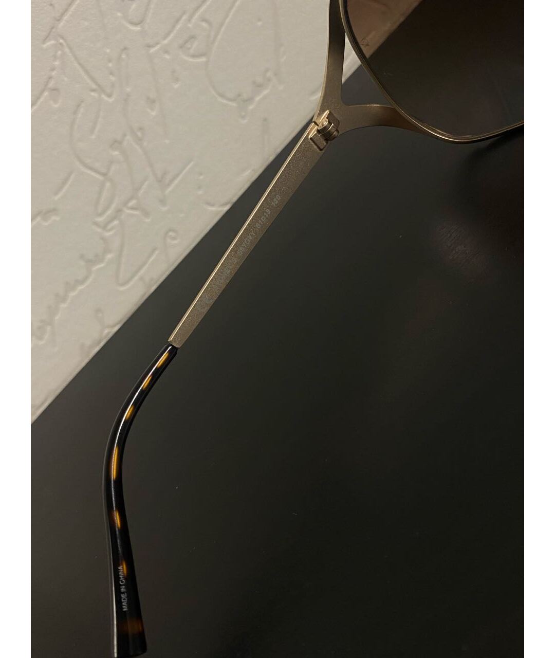 JUICY COUTURE Бежевые металлические солнцезащитные очки, фото 6