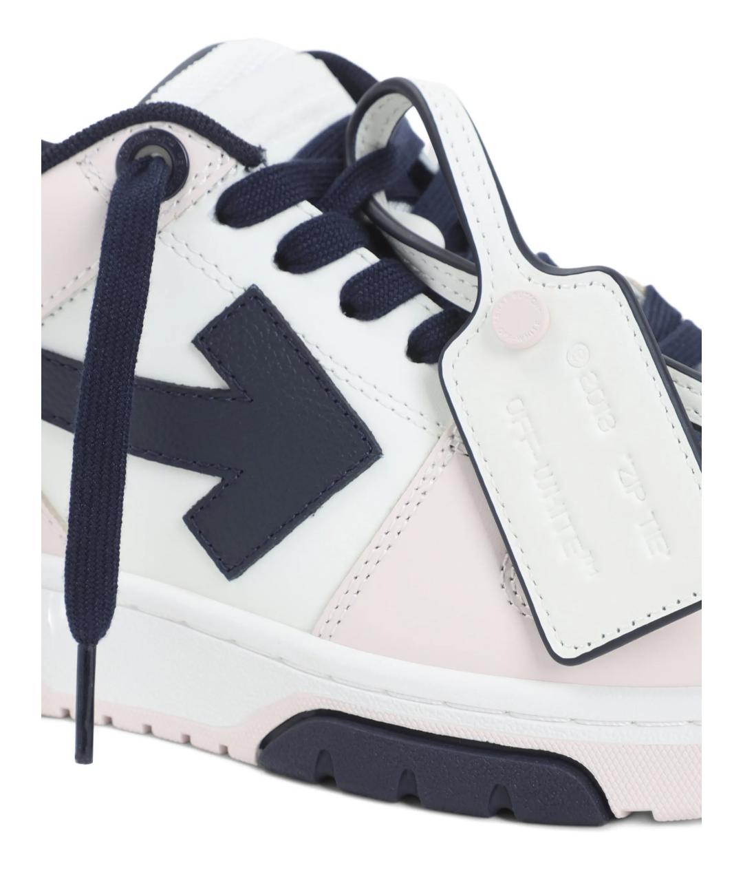 OFF-WHITE Розовые кожаные кроссовки, фото 3