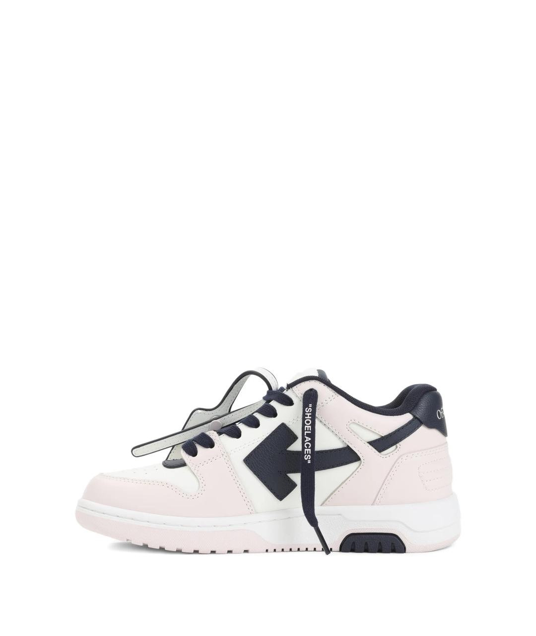 OFF-WHITE Розовые кожаные кроссовки, фото 4