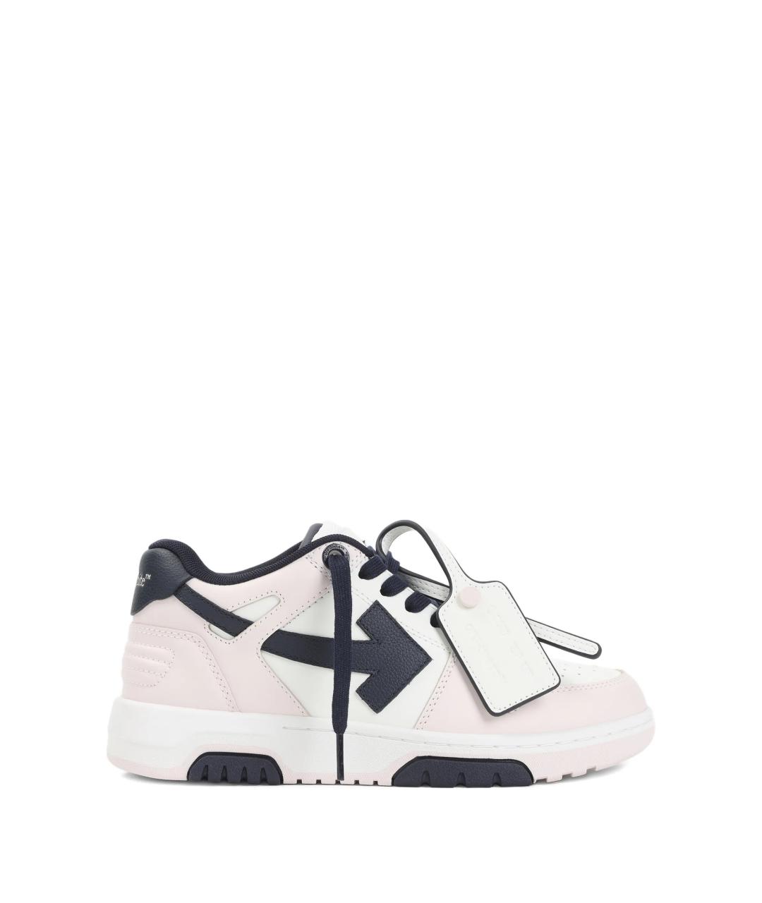 OFF-WHITE Розовые кожаные кроссовки, фото 1