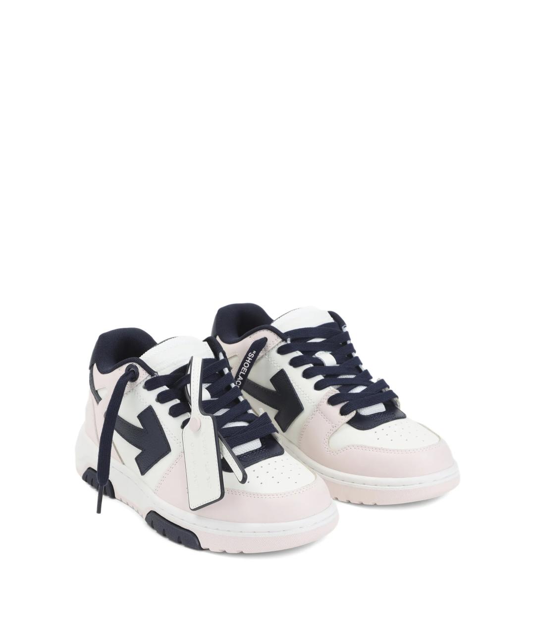 OFF-WHITE Розовые кожаные кроссовки, фото 2