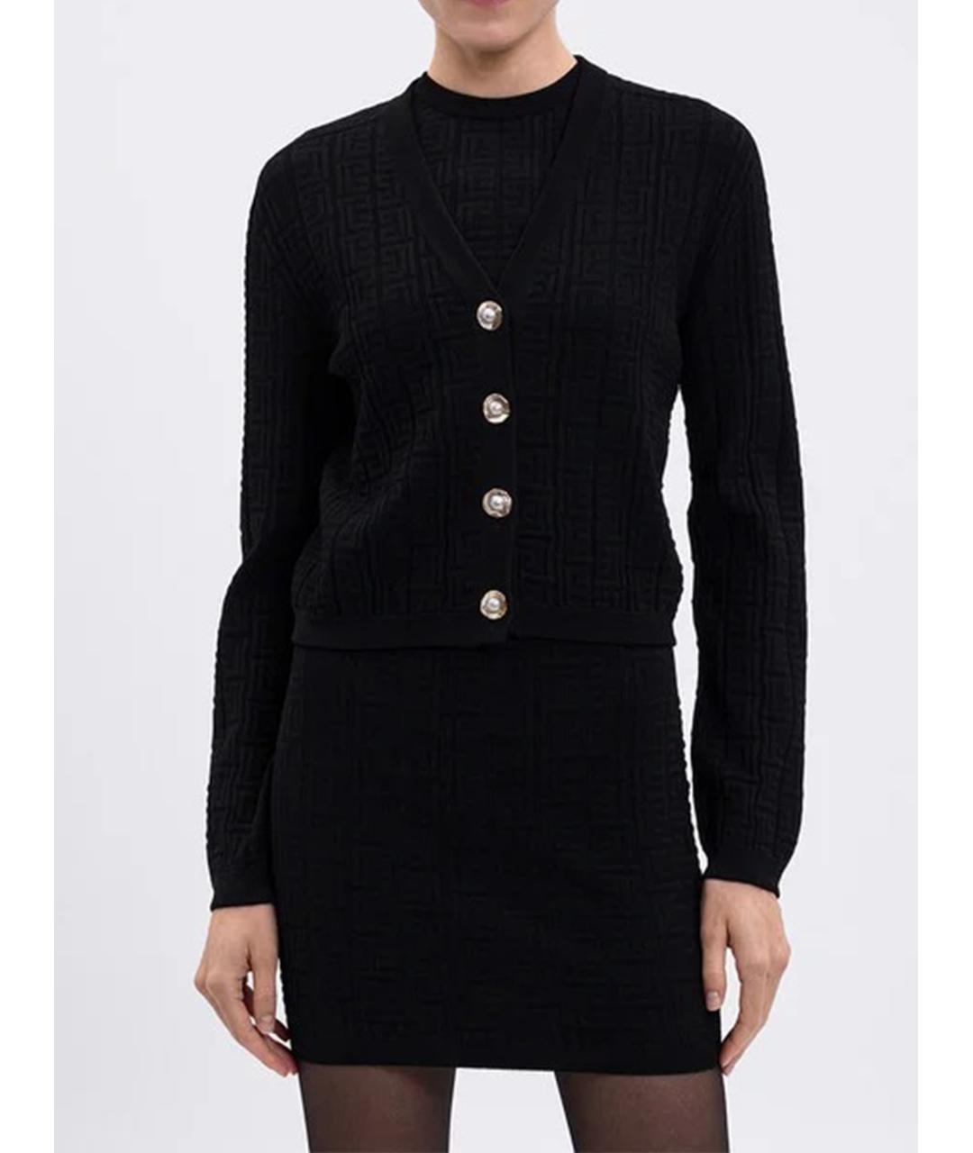 BALMAIN Черный шерстяной кардиган, фото 2