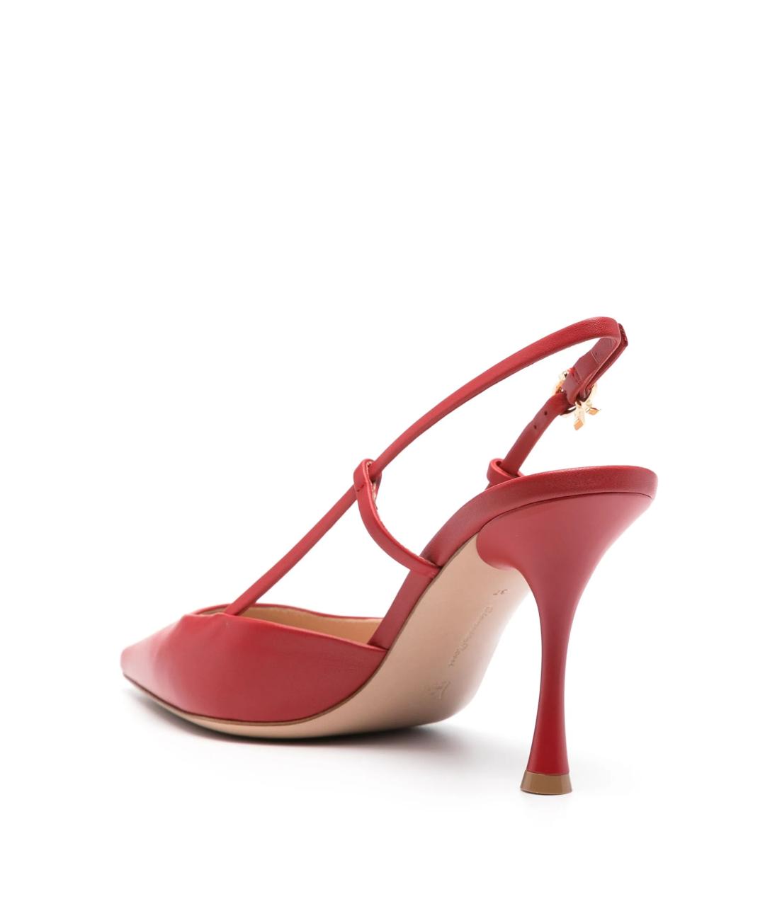 GIANVITO ROSSI Красные кожаные туфли, фото 3