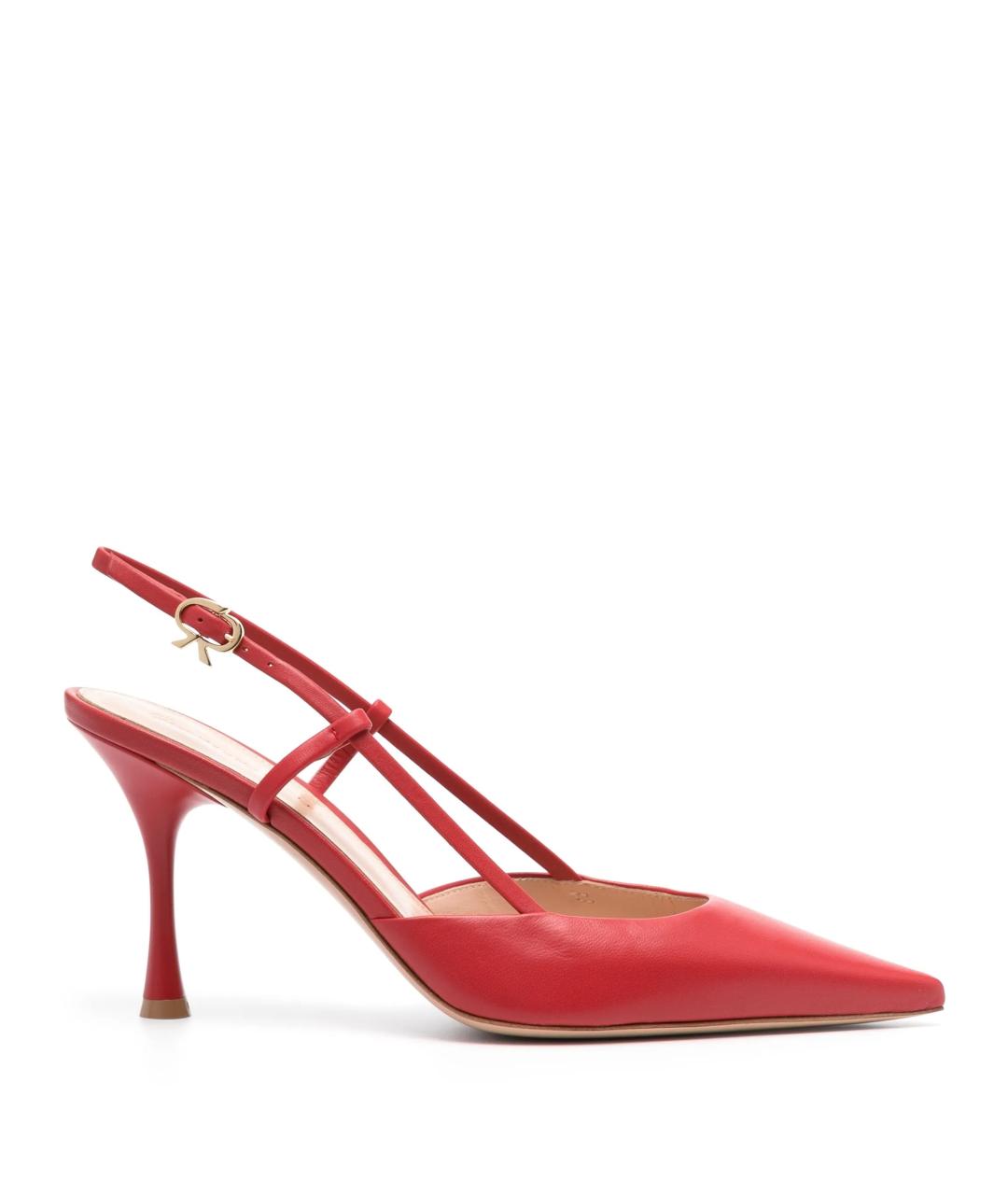 GIANVITO ROSSI Красные кожаные туфли, фото 1