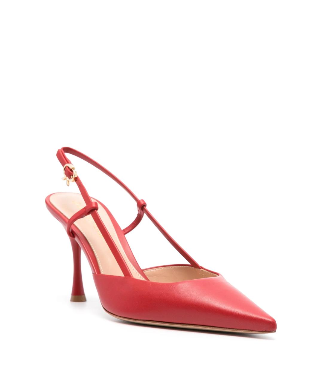 GIANVITO ROSSI Красные кожаные туфли, фото 2