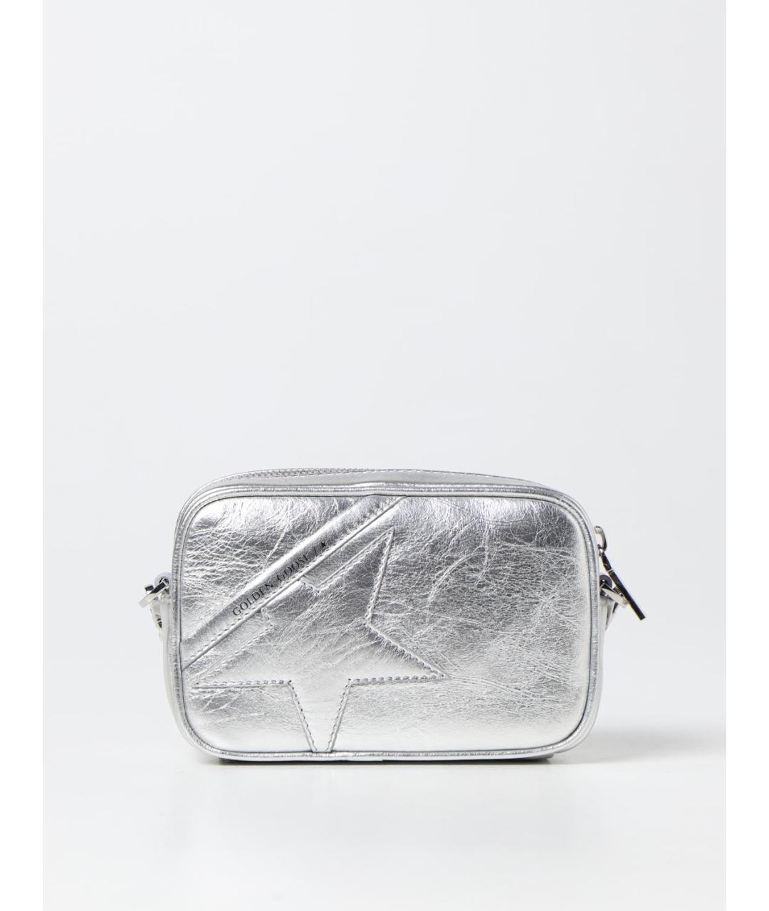 GOLDEN GOOSE DELUXE BRAND Серебряная кожаная сумка через плечо, фото 6