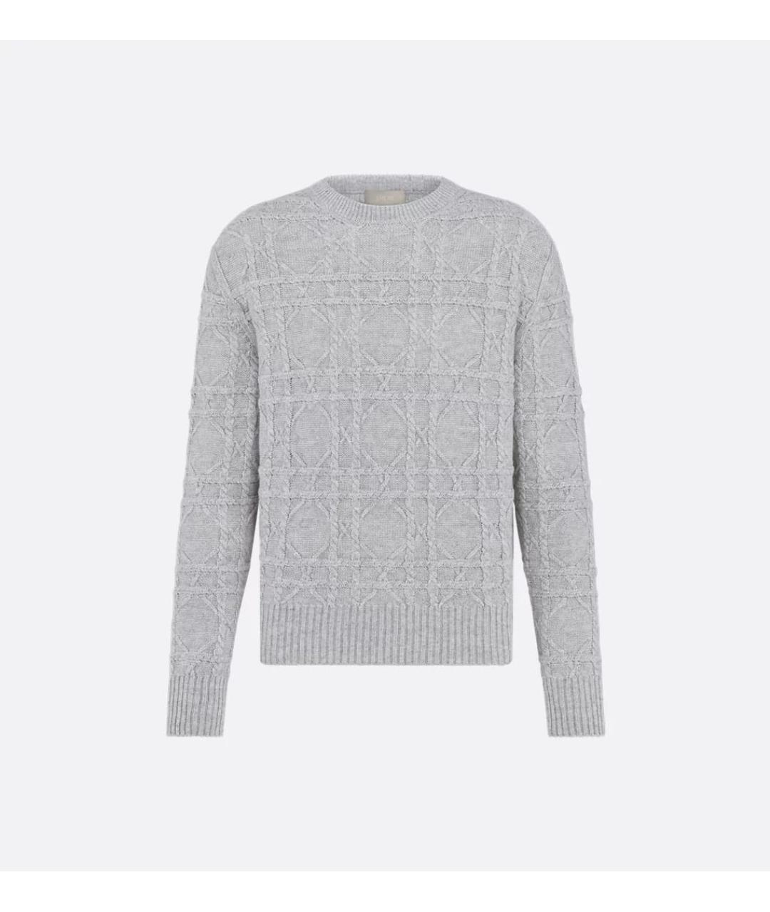 CHRISTIAN DIOR Серый льняной джемпер / свитер, фото 3