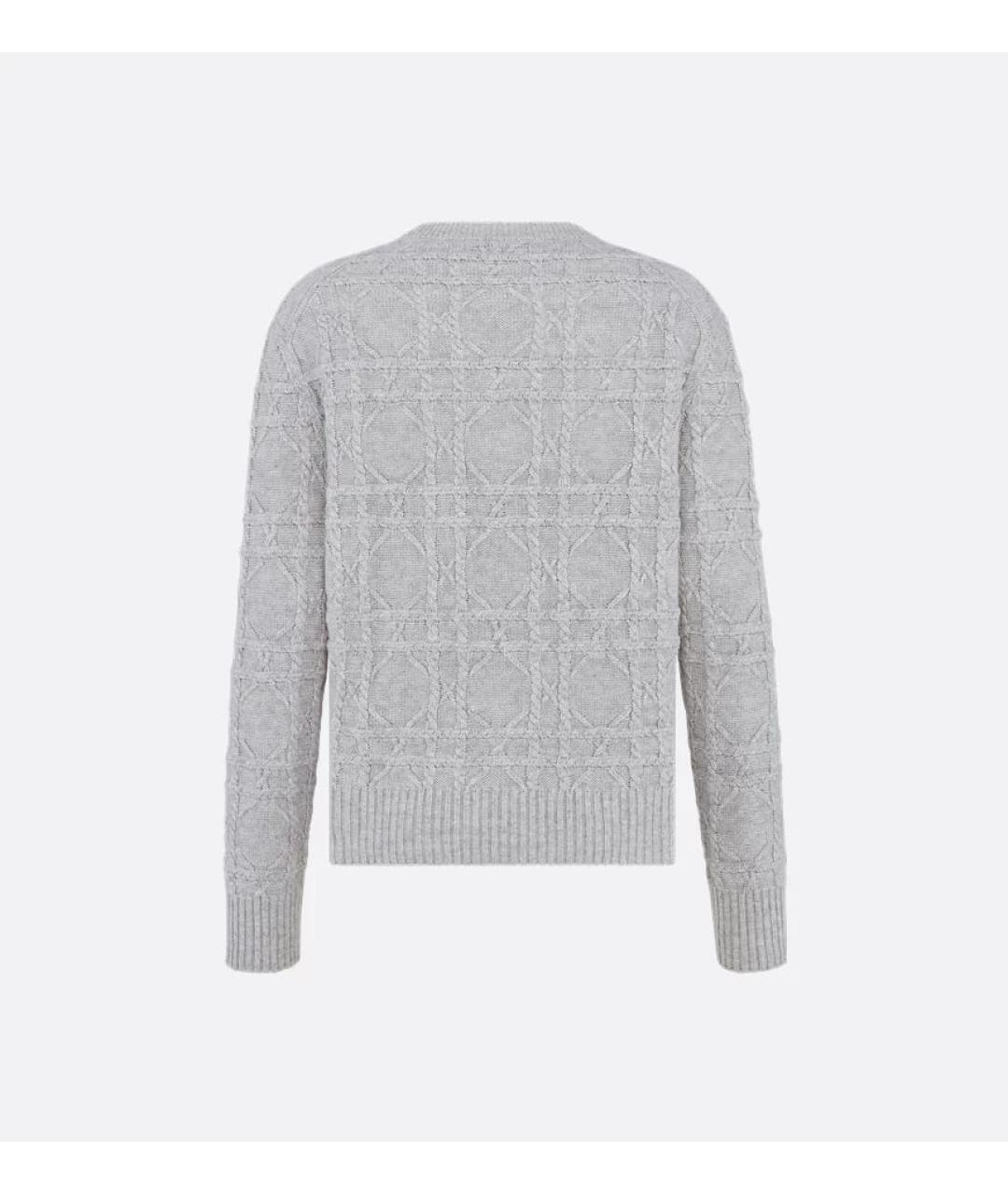 CHRISTIAN DIOR Серый льняной джемпер / свитер, фото 2