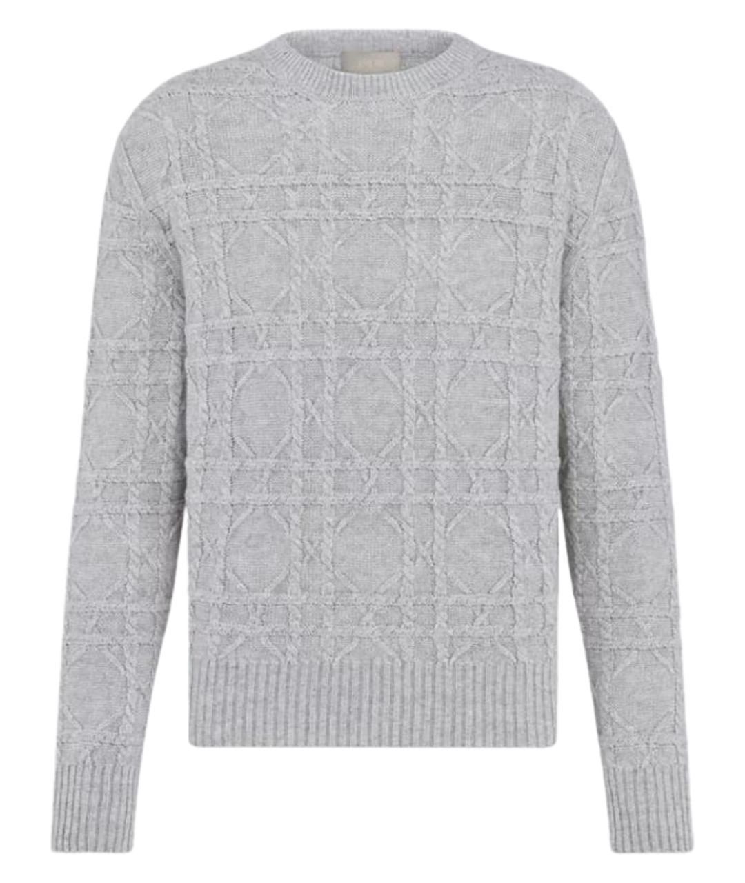 CHRISTIAN DIOR Серый льняной джемпер / свитер, фото 1