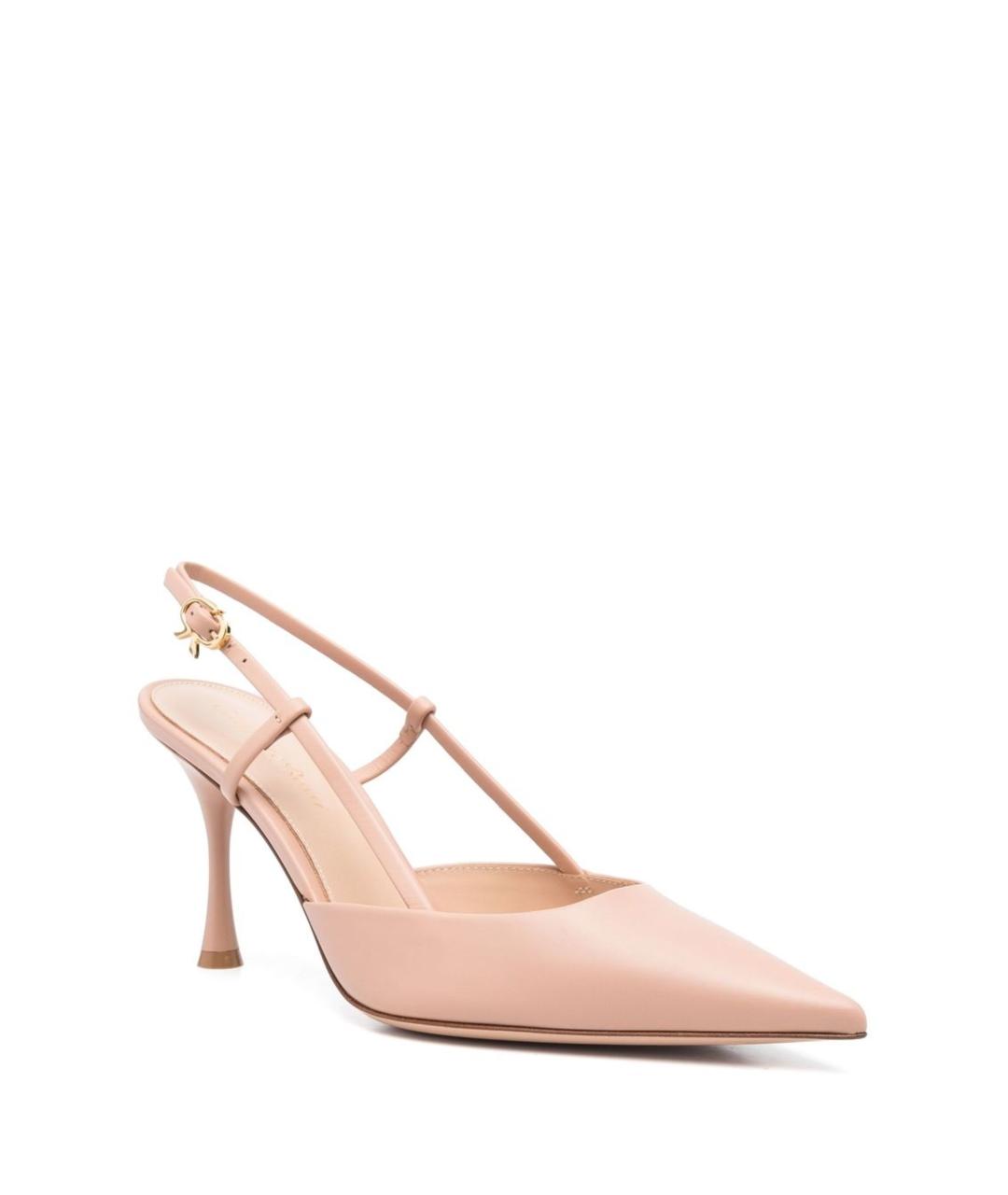 GIANVITO ROSSI Бежевые кожаные туфли, фото 2