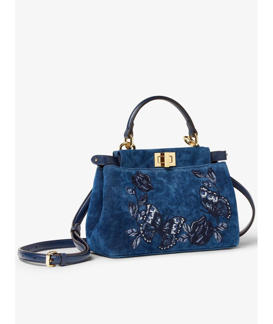 FENDI Синяя сумка тоут, фото 2