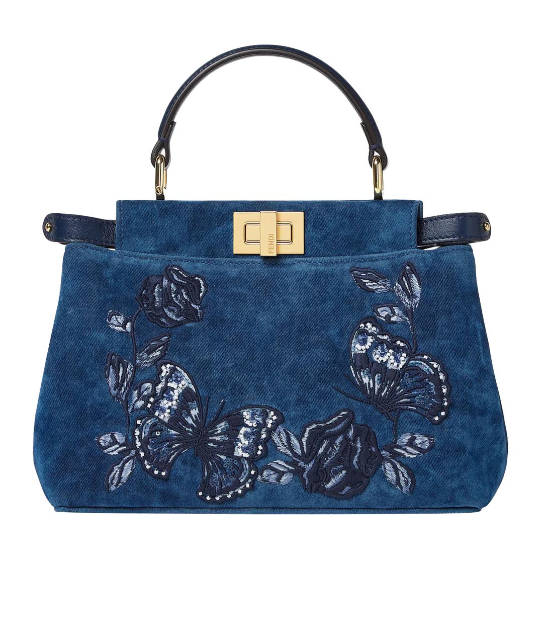 FENDI Синяя сумка тоут, фото 1