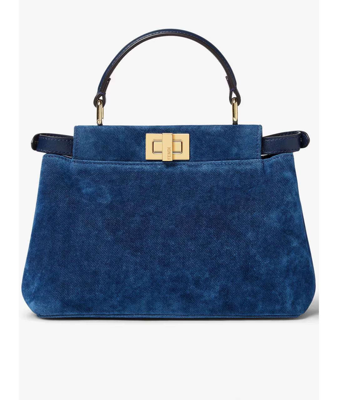 FENDI Синяя сумка тоут, фото 3