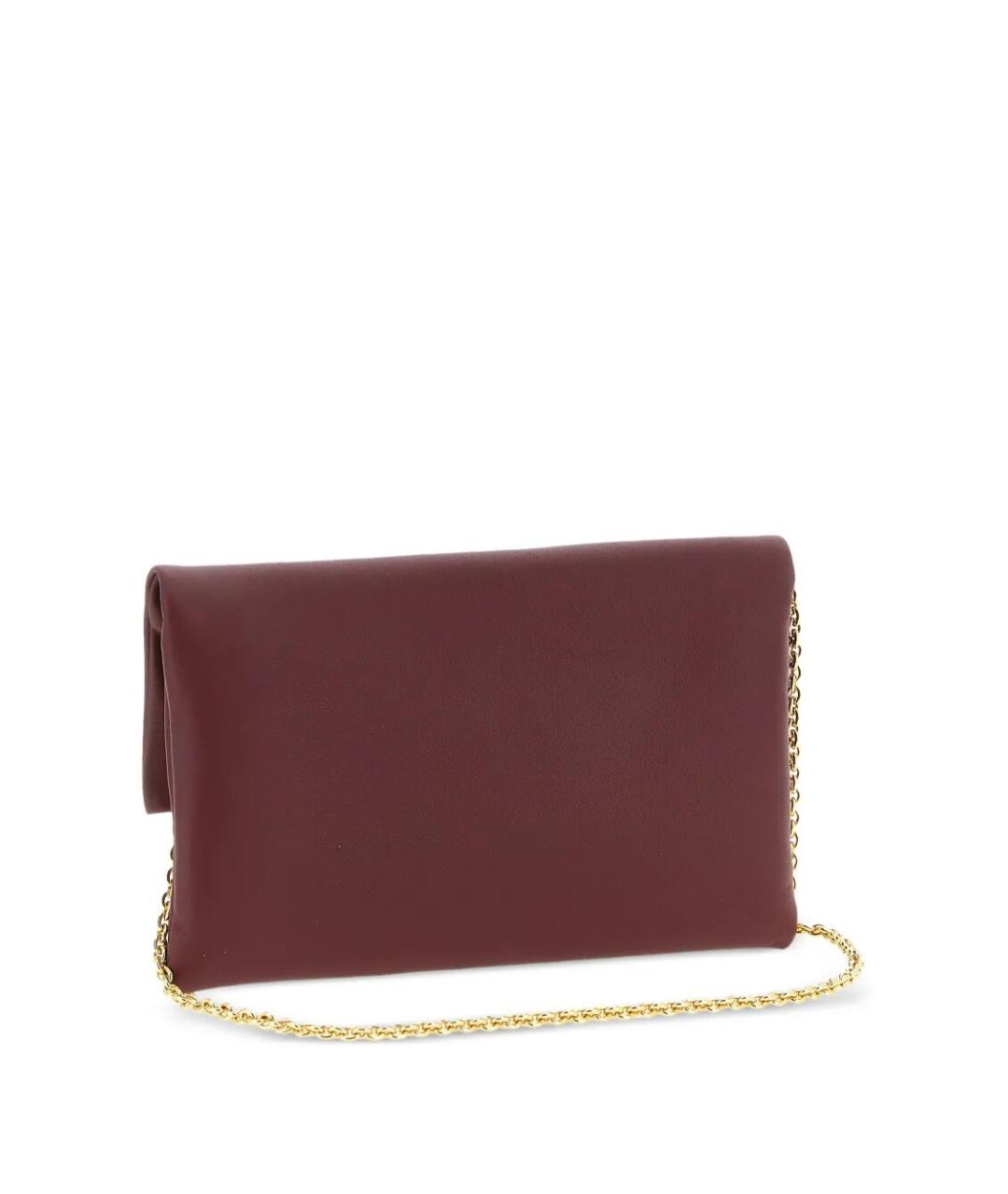 FENDI Бордовая кожаная сумка через плечо, фото 3