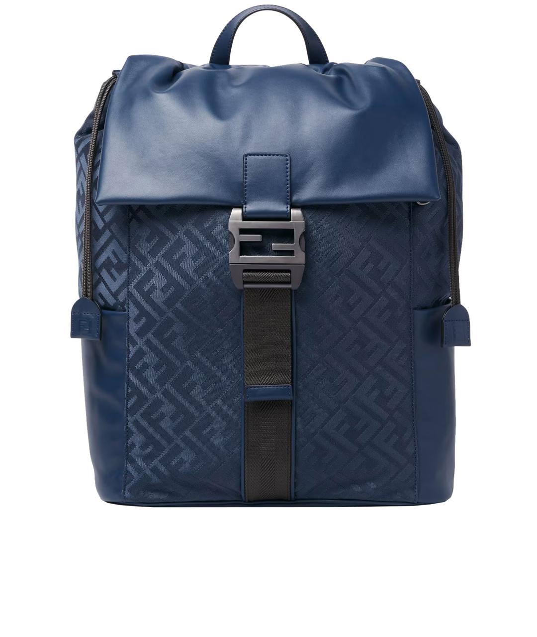 FENDI Синий тканевый рюкзак, фото 1