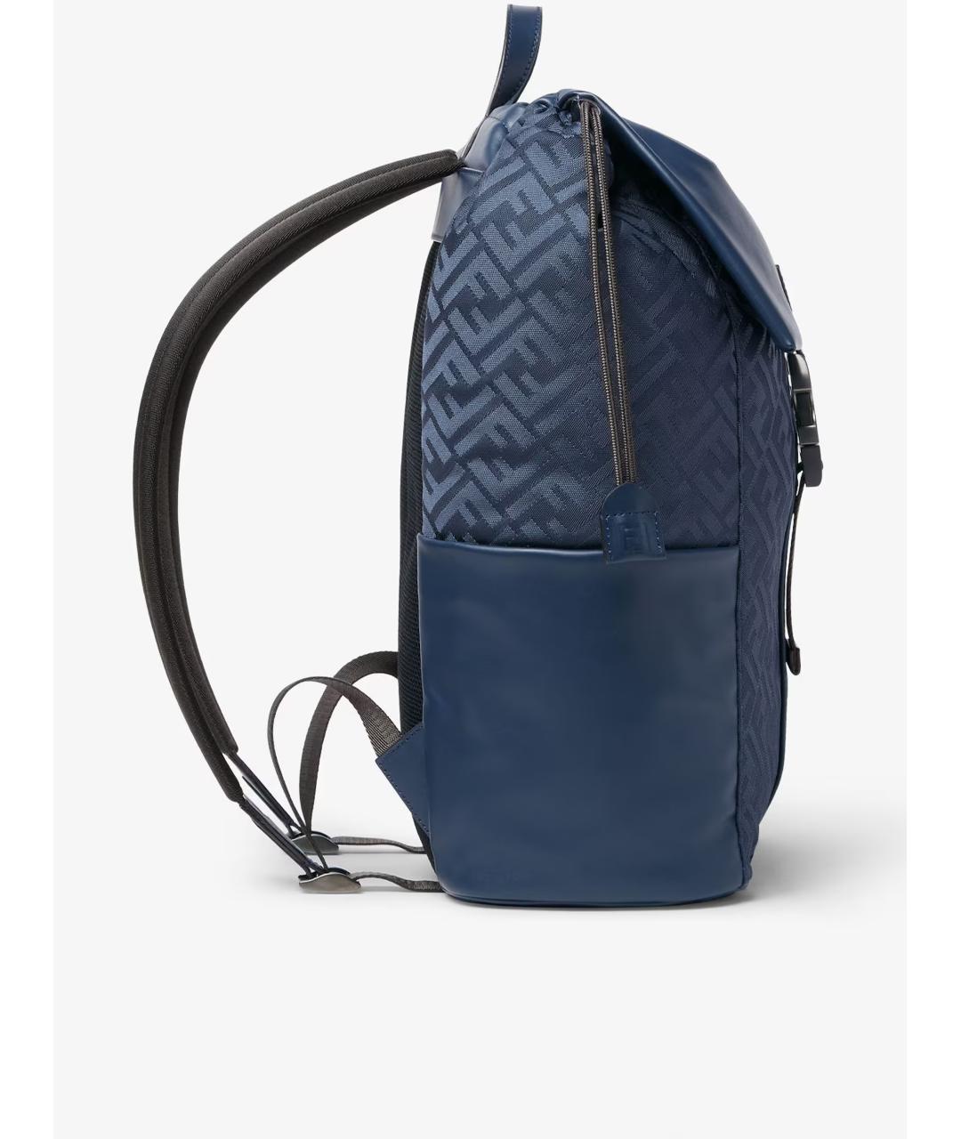 FENDI Синий тканевый рюкзак, фото 2