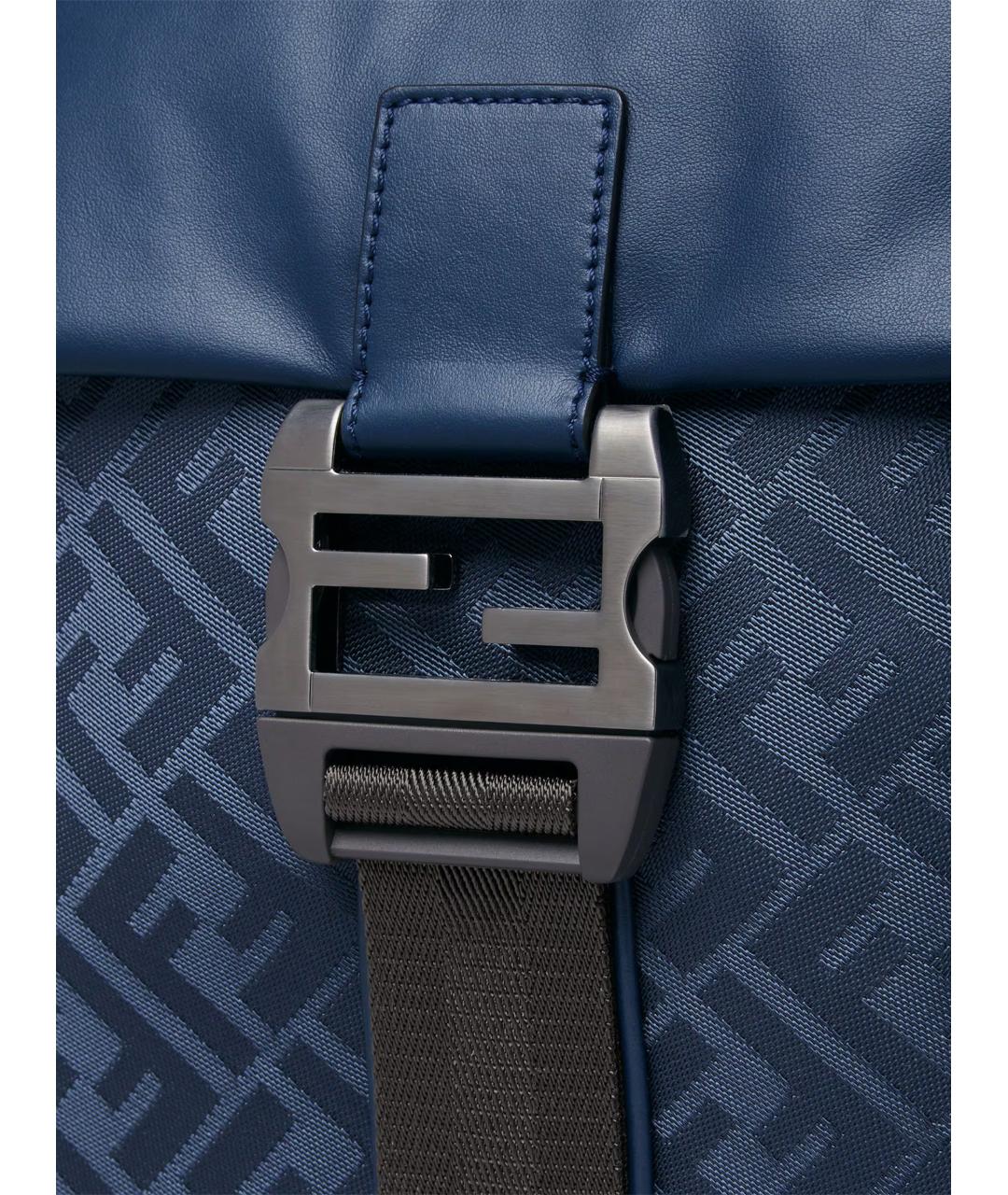 FENDI Синий тканевый рюкзак, фото 4