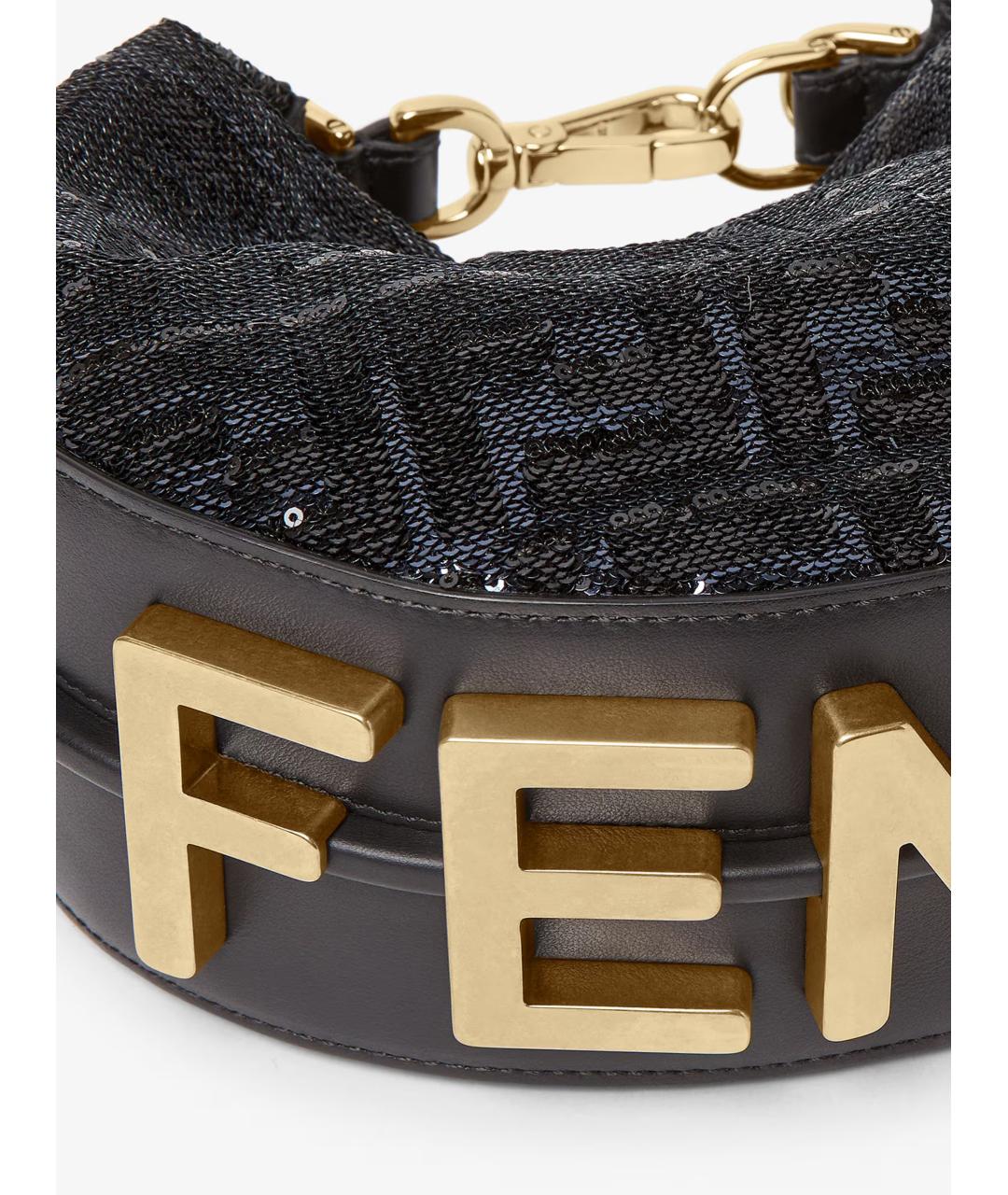 FENDI Синяя сумка с короткими ручками, фото 4