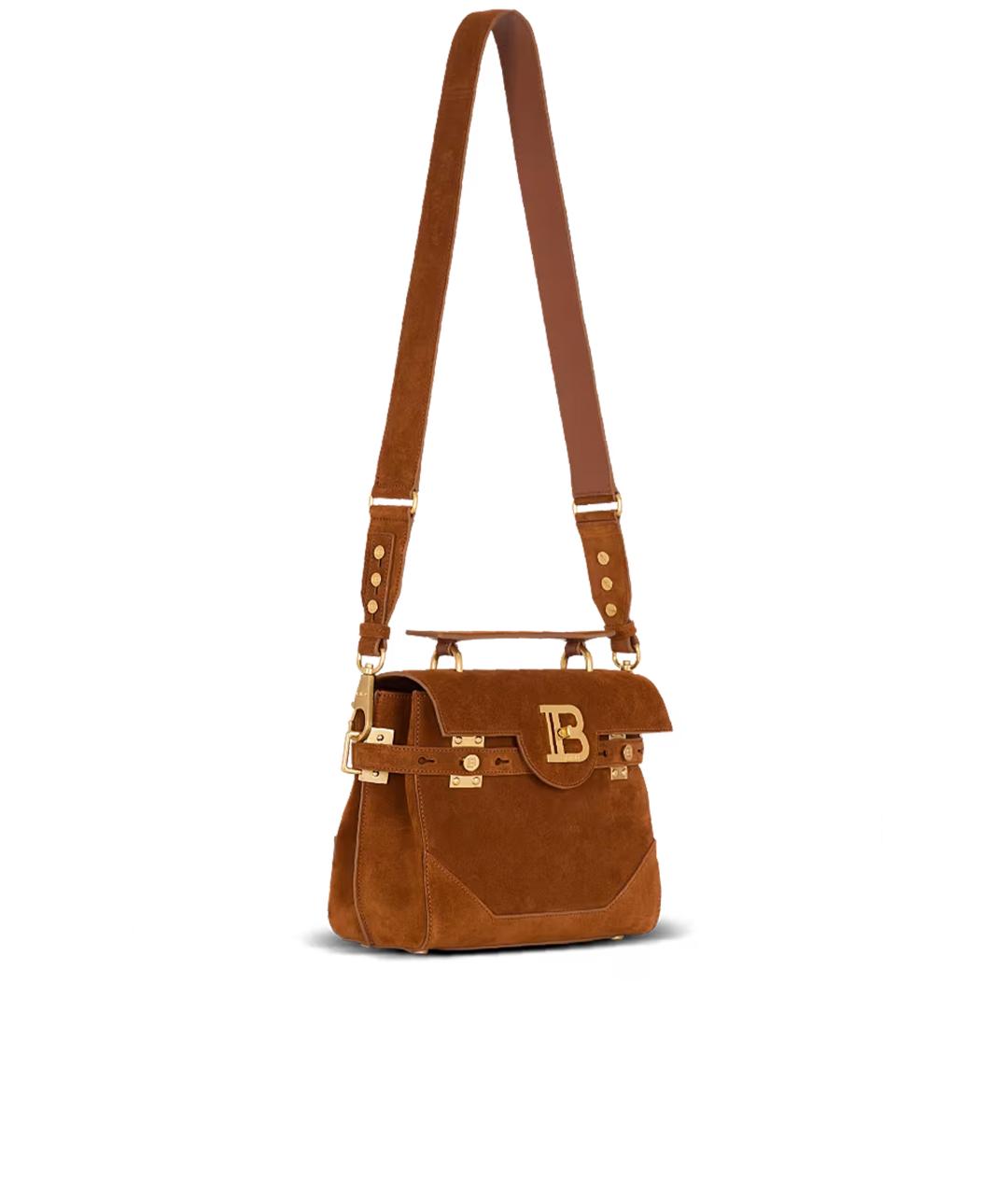 BALMAIN Коричневая кожаная сумка тоут, фото 2