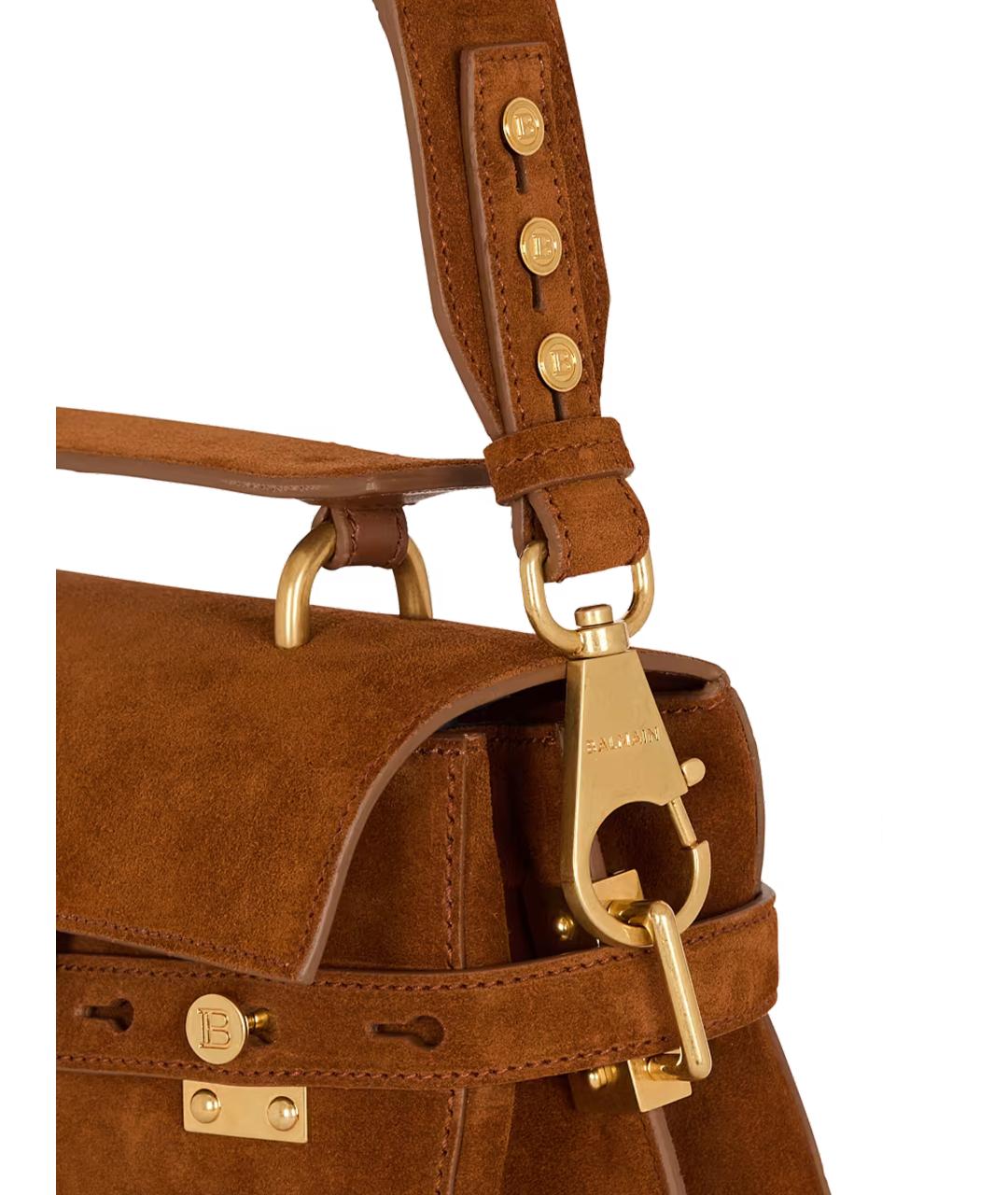 BALMAIN Коричневая кожаная сумка тоут, фото 4