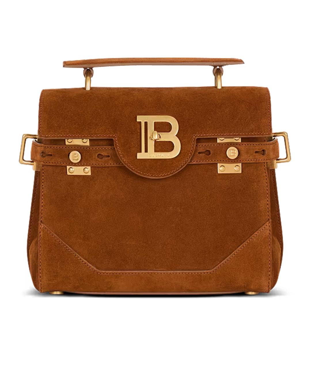 BALMAIN Коричневая кожаная сумка тоут, фото 1