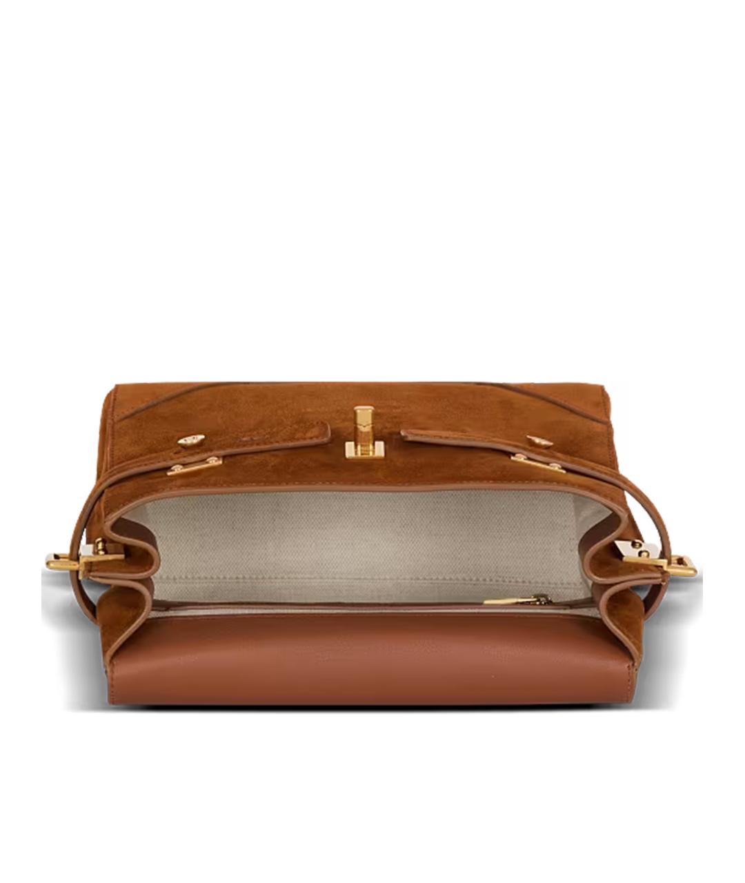 BALMAIN Коричневая кожаная сумка тоут, фото 5