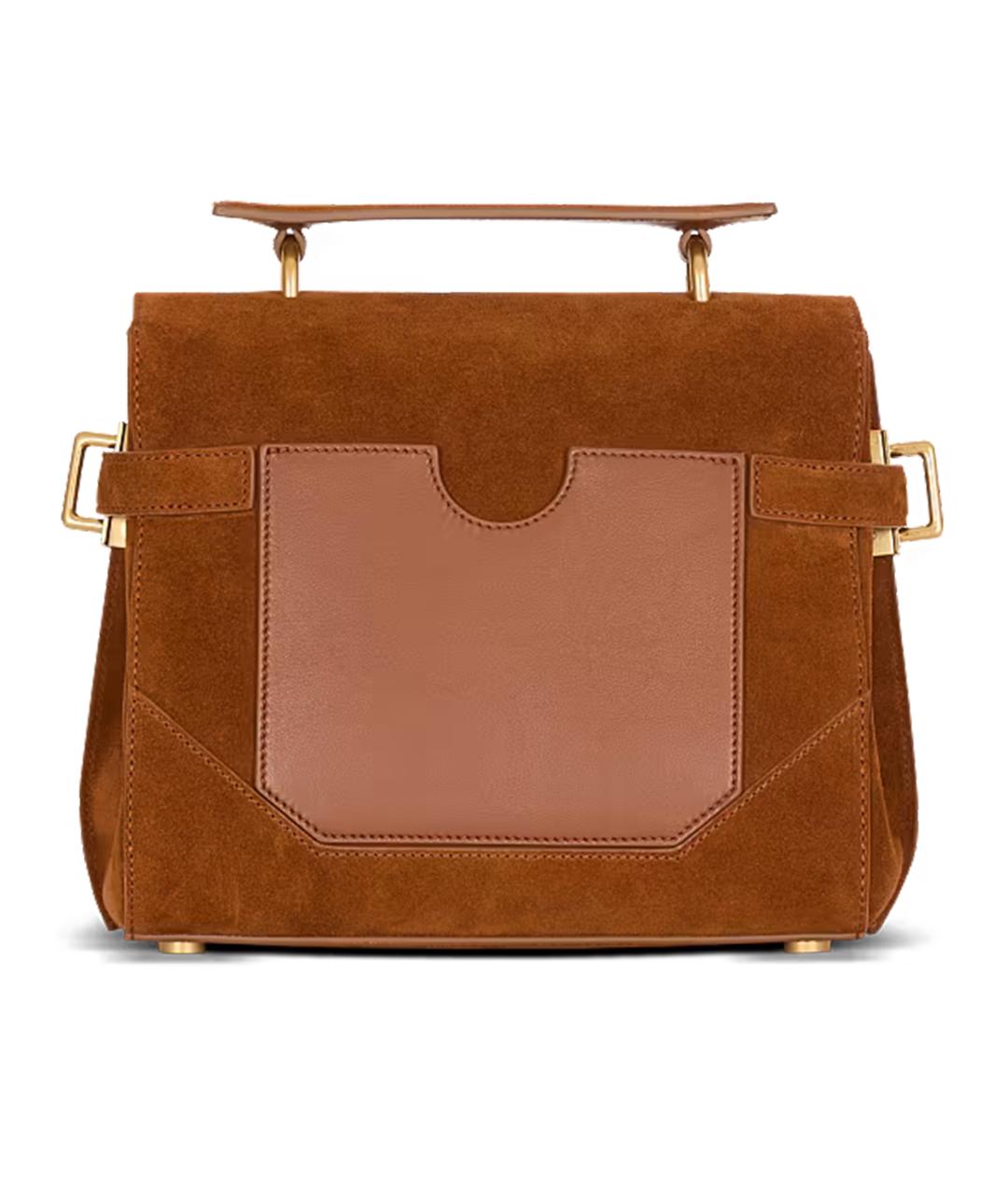 BALMAIN Коричневая кожаная сумка тоут, фото 3