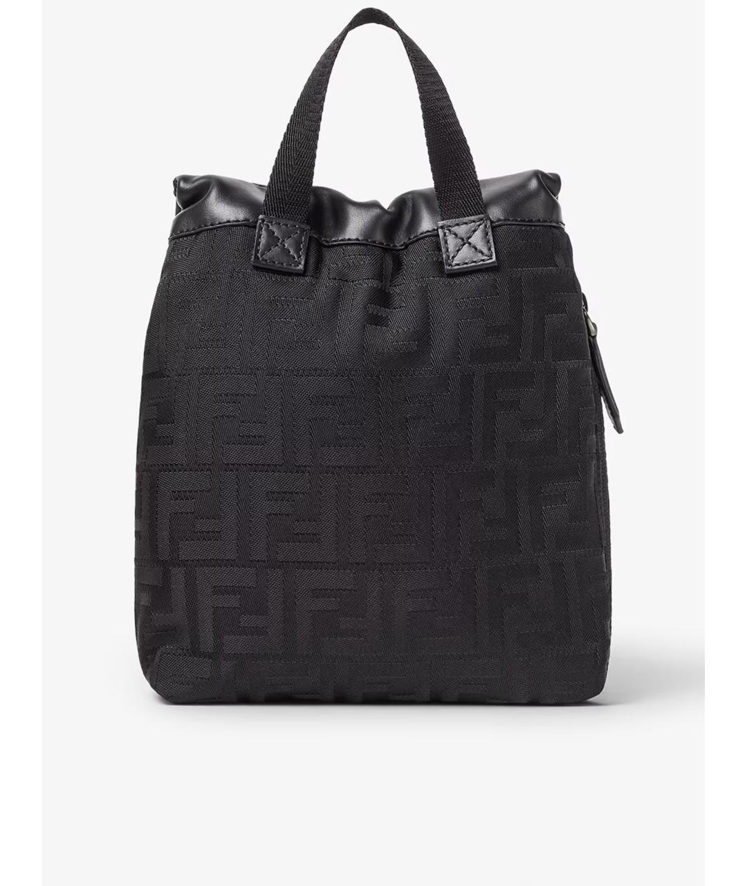 FENDI Черная тканевая сумка на плечо, фото 3