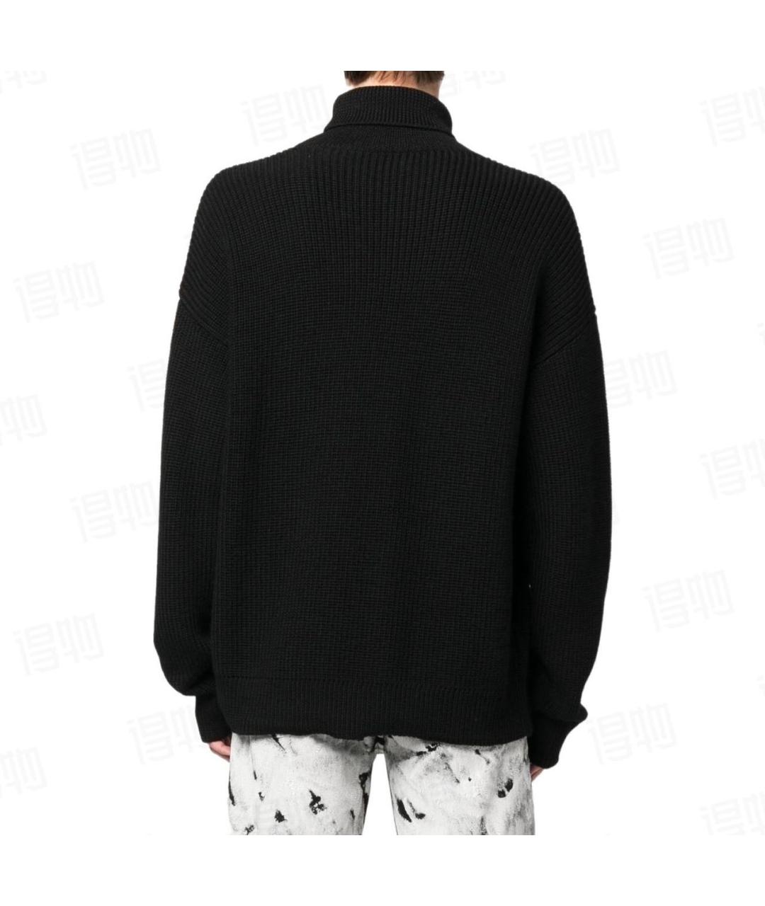 HERON PRESTON Черный шерстяной джемпер / свитер, фото 6