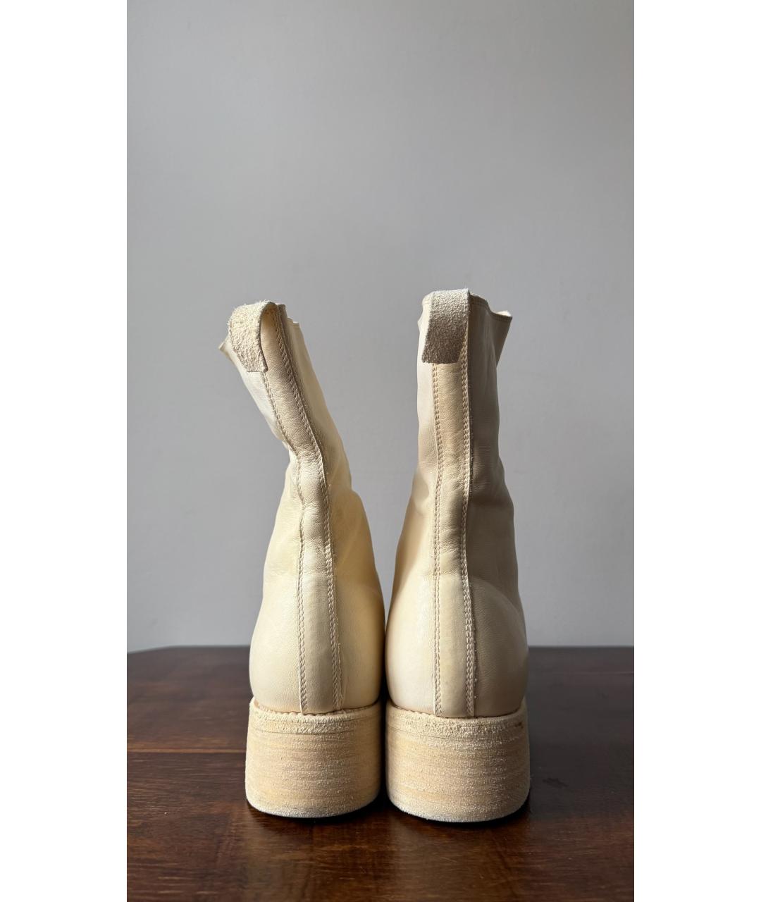 GUIDI Бежевые кожаные ботинки, фото 4