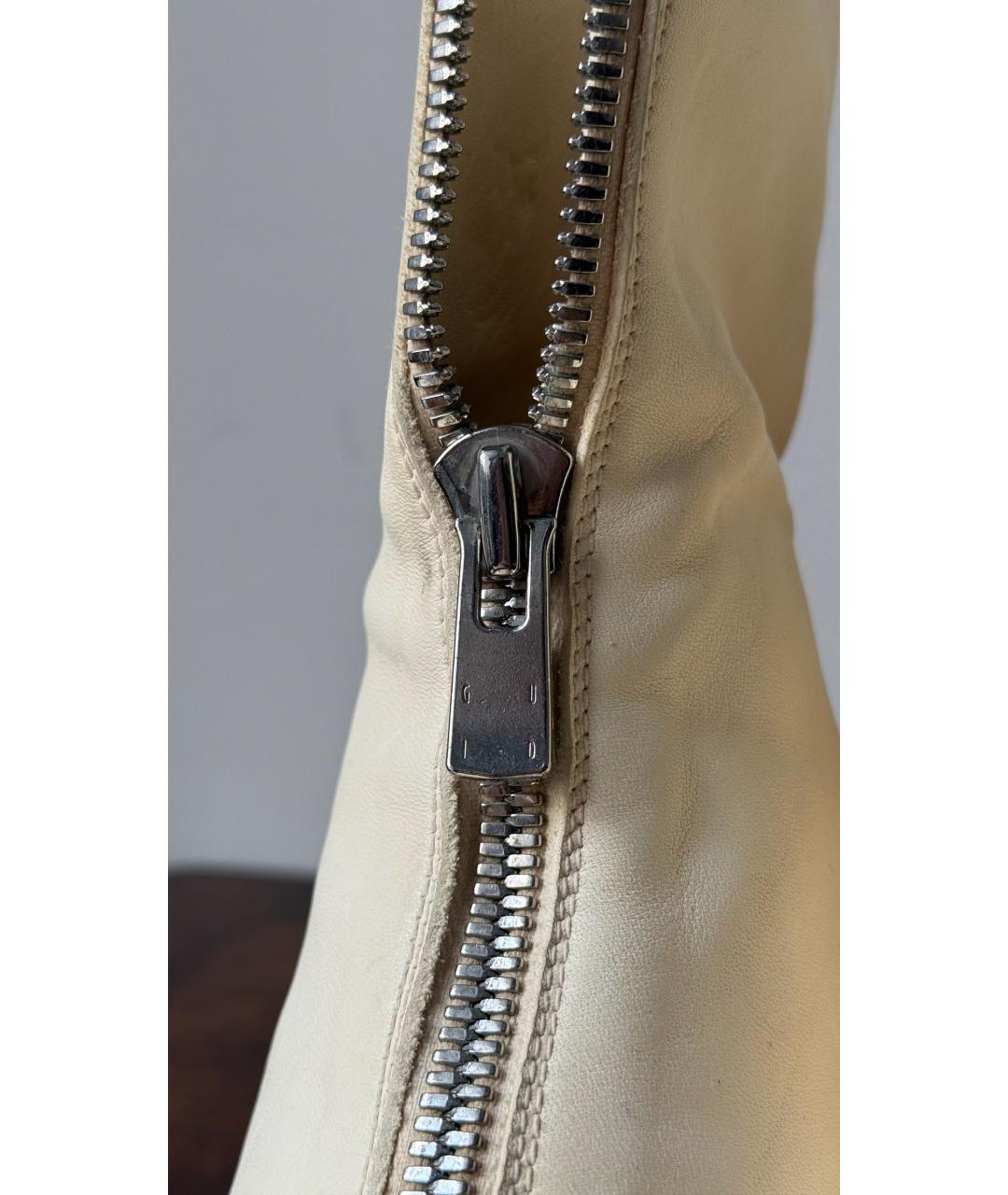 GUIDI Бежевые кожаные ботинки, фото 6