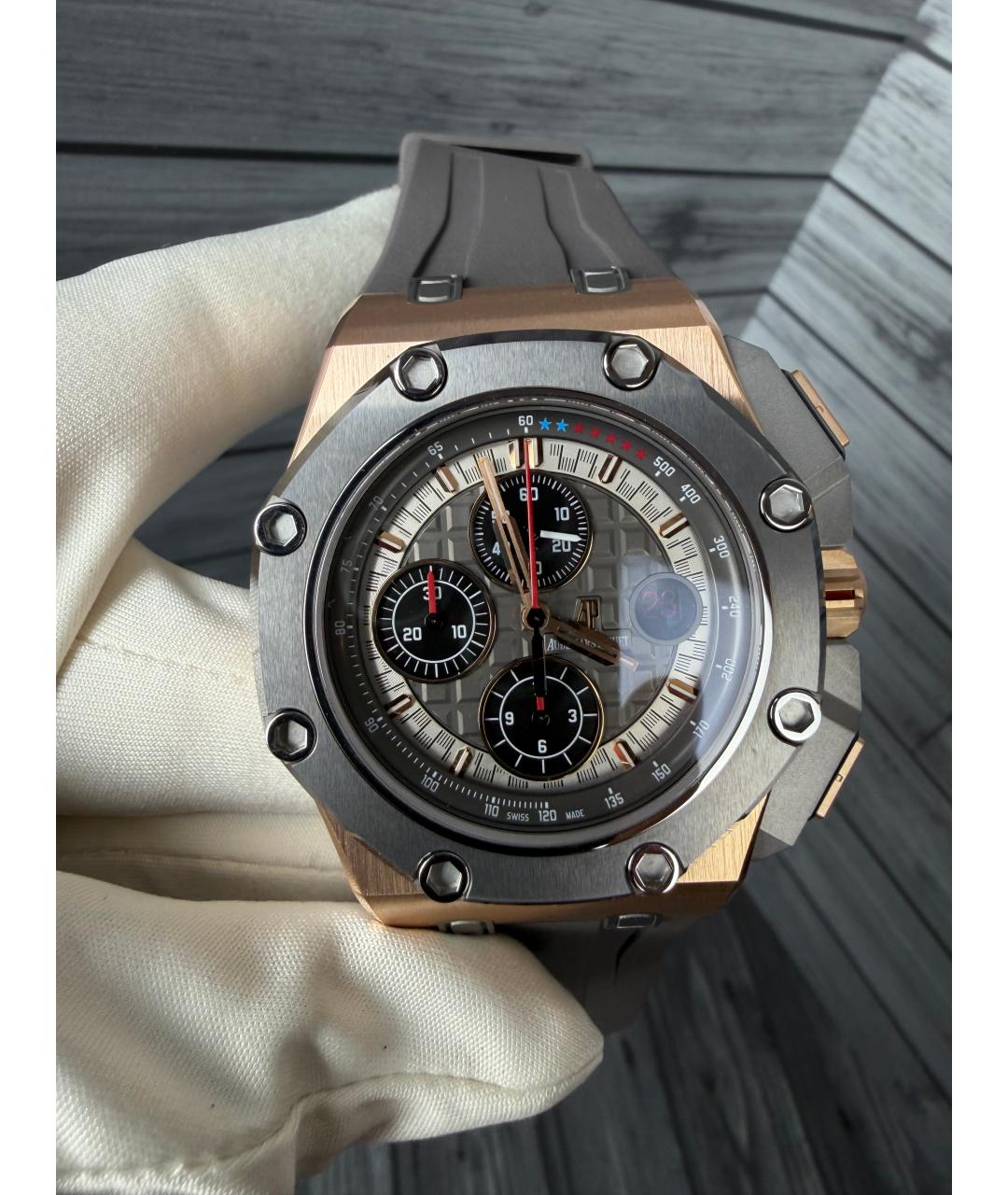 Audemars Piguet Серые часы из розового золота, фото 3