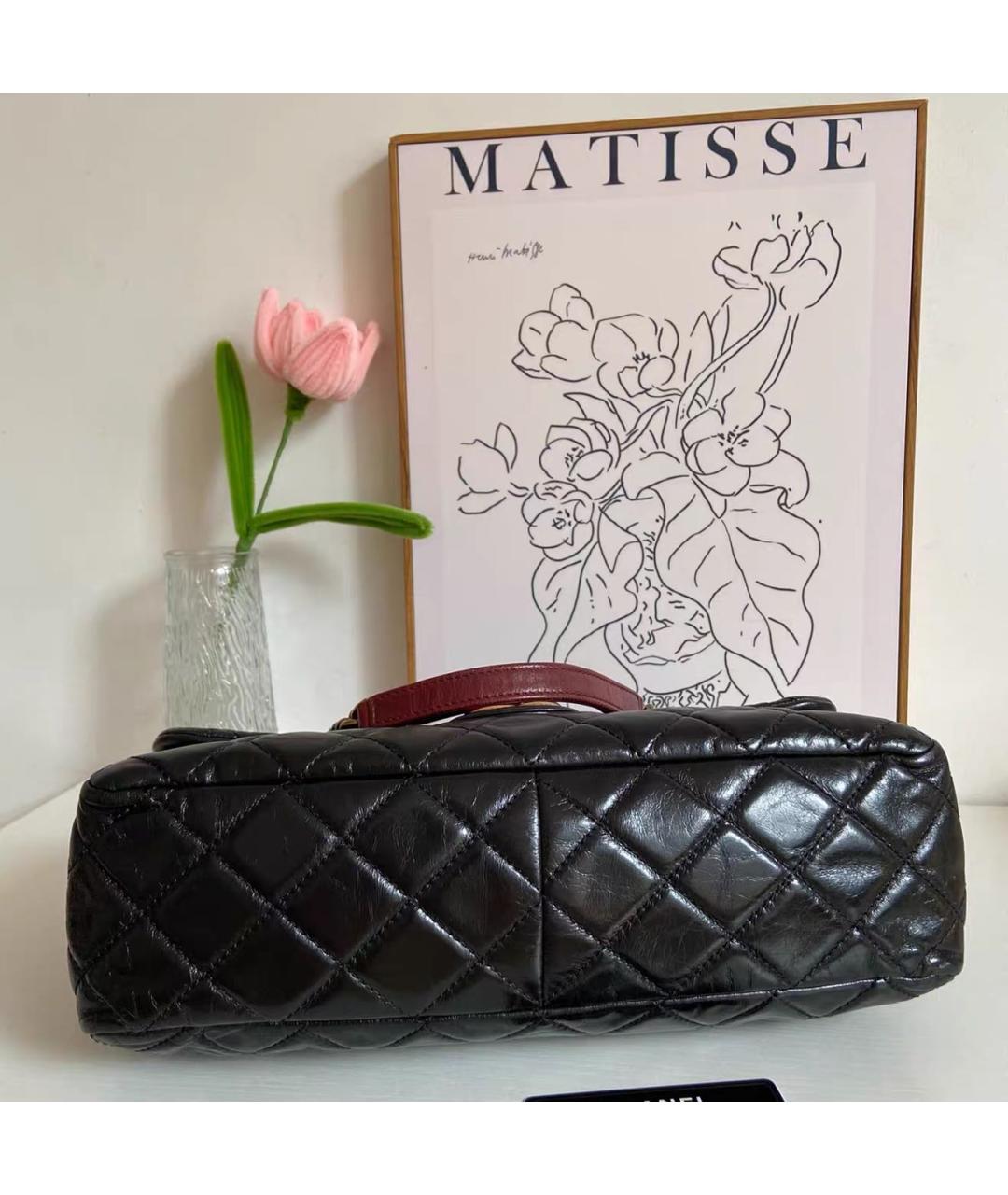 CHANEL Черная кожаная сумка через плечо, фото 4