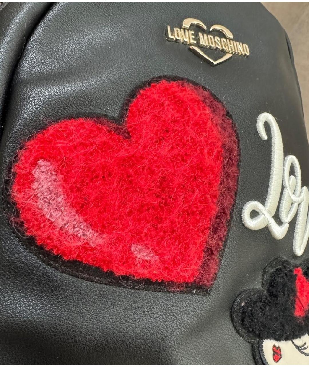 LOVE MOSCHINO Черный рюкзак из искусственной кожи, фото 5