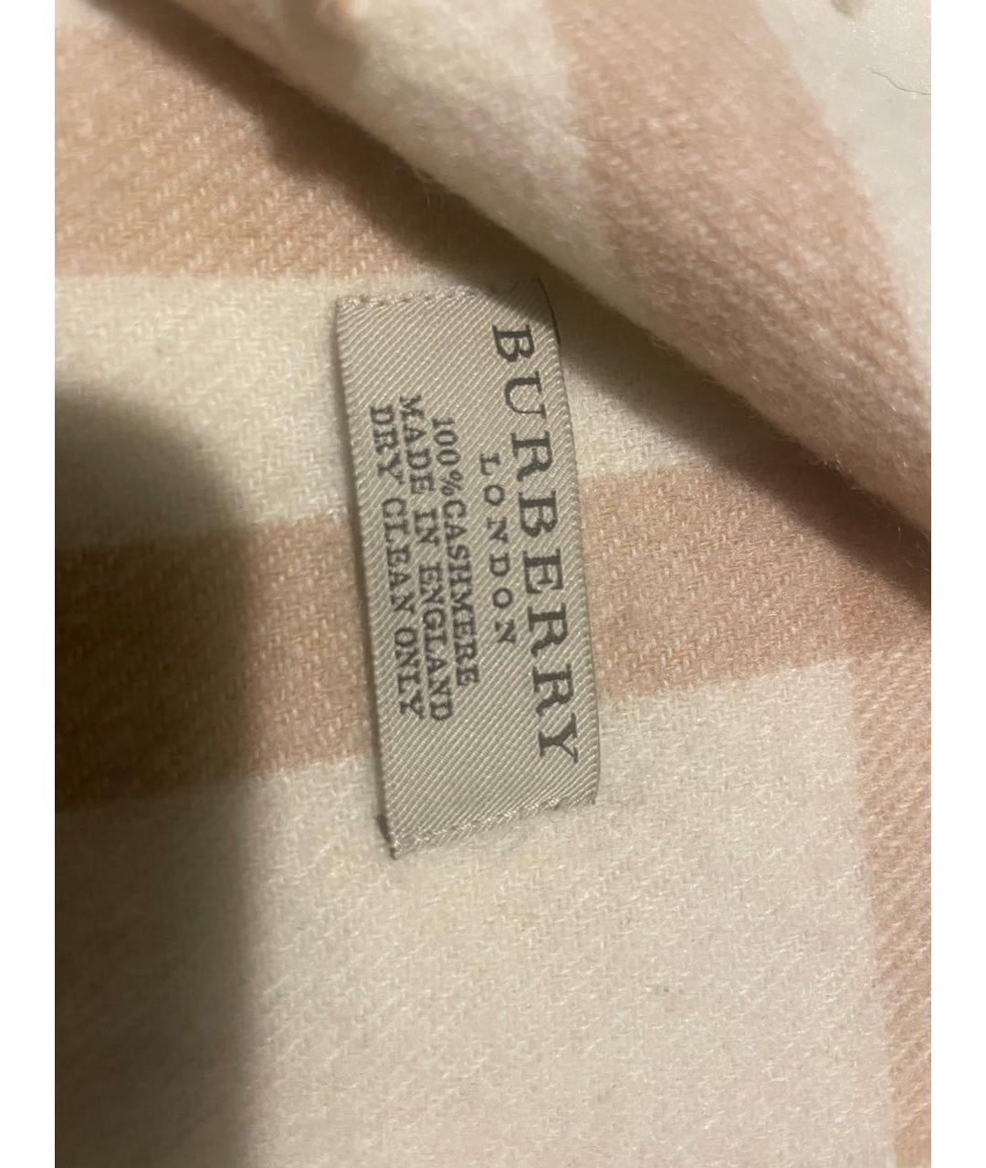 BURBERRY Бежевый кашемировый шарф, фото 2