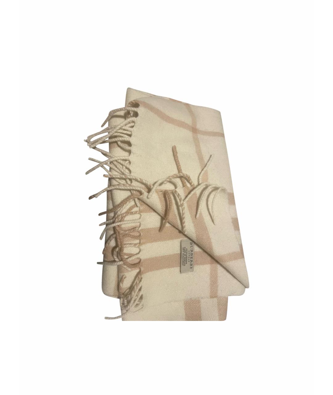 BURBERRY Бежевый кашемировый шарф, фото 1