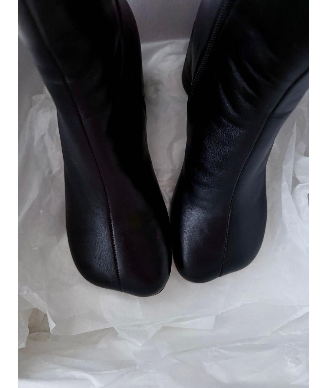 MM6 MAISON MARGIELA Черные кожаные ботильоны, фото 3