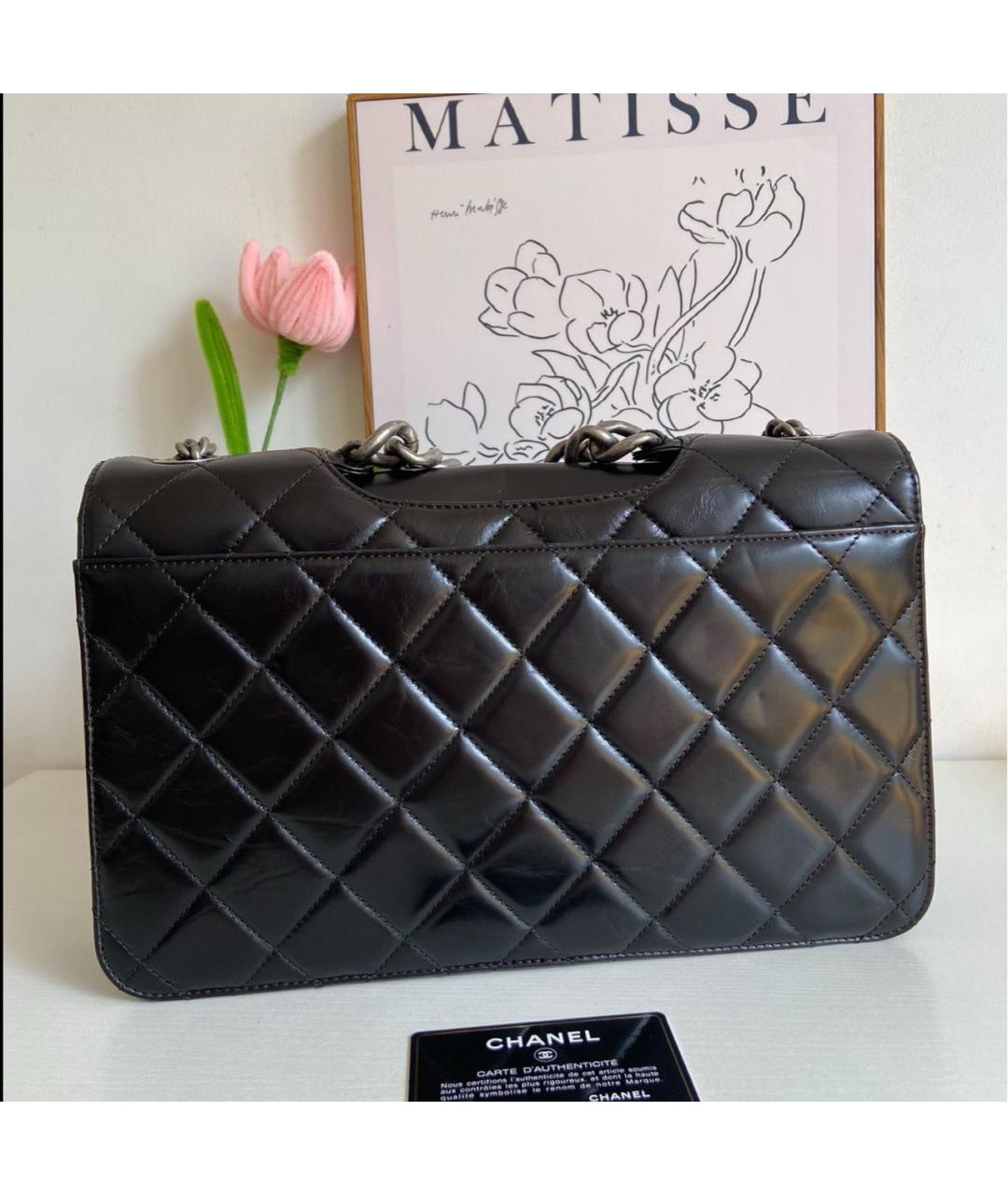 CHANEL Черная кожаная сумка через плечо, фото 4