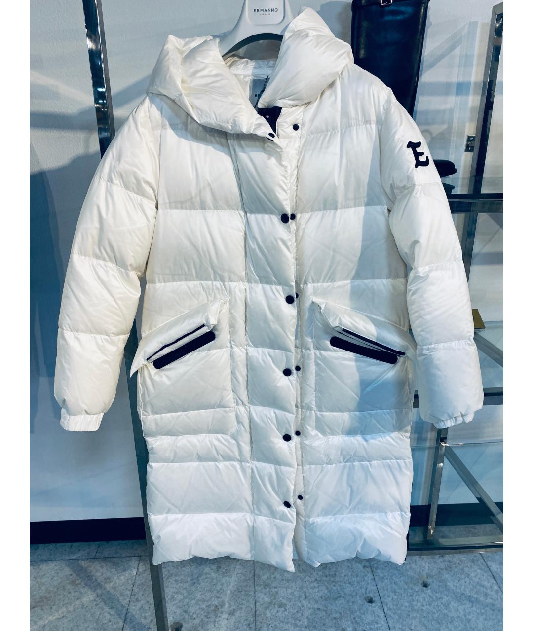 ERMANNO FIRENZE Белый вискозный пуховик, фото 7