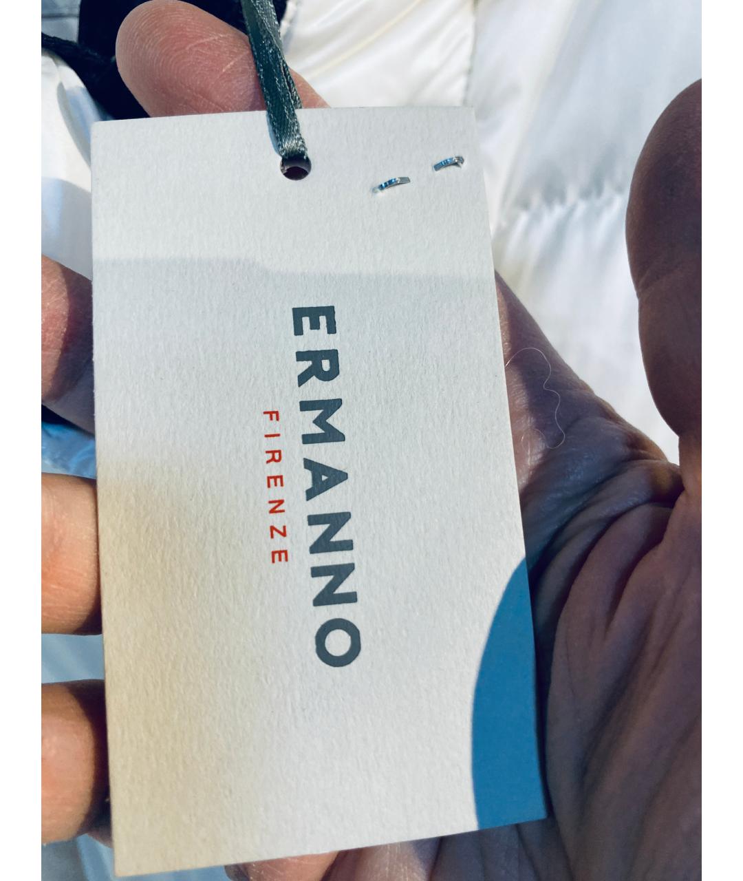 ERMANNO FIRENZE Белый вискозный пуховик, фото 6