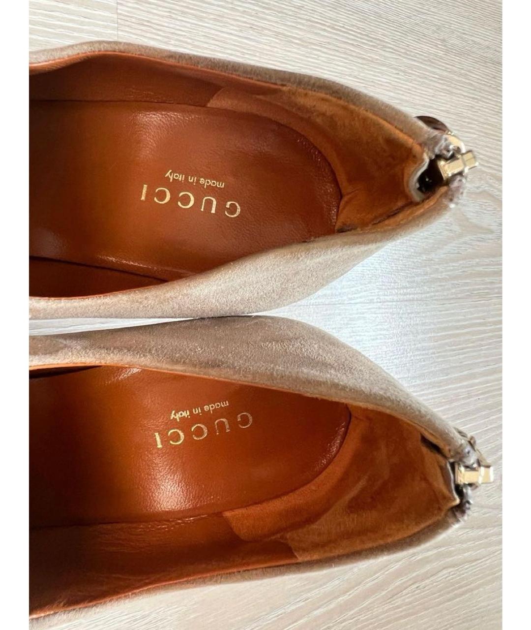 GUCCI Антрацитовые замшевые ботильоны, фото 3