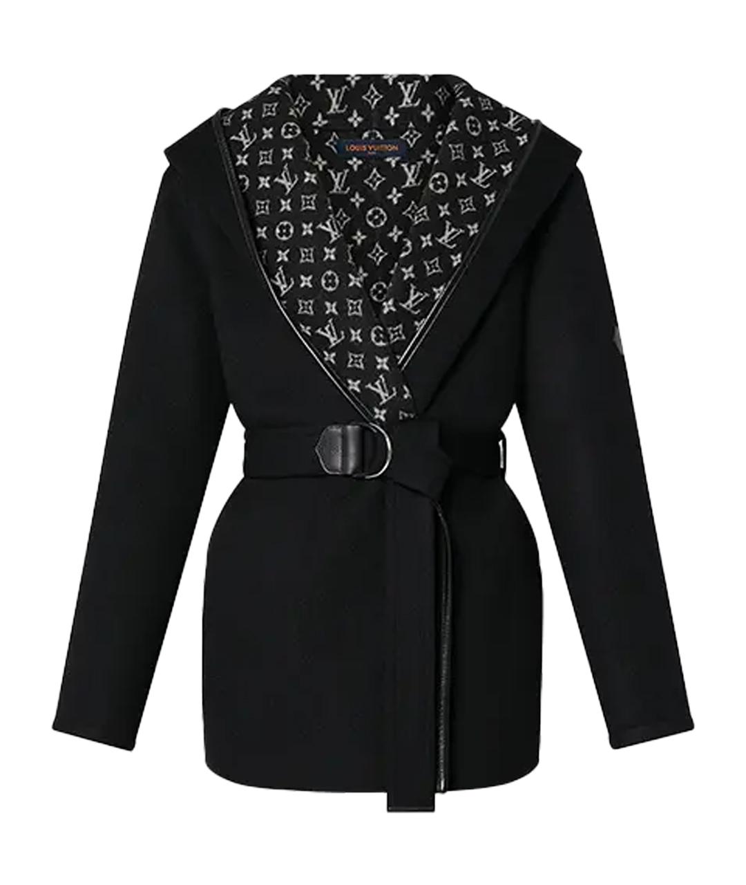 LOUIS VUITTON Черное шерстяное пальто, фото 1