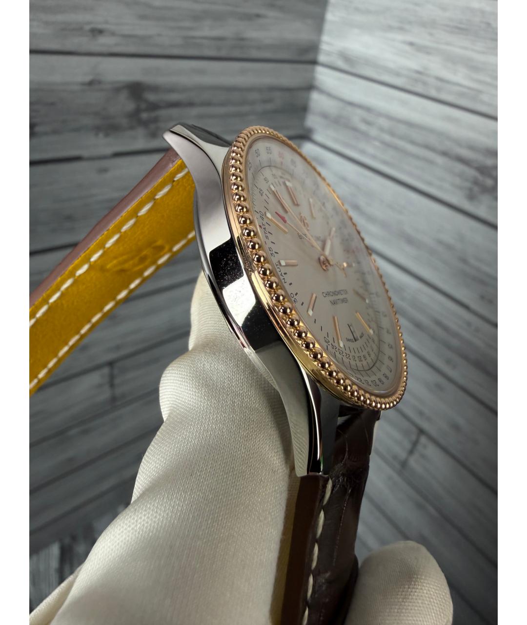 BREITLING Белые часы из розового золота, фото 5