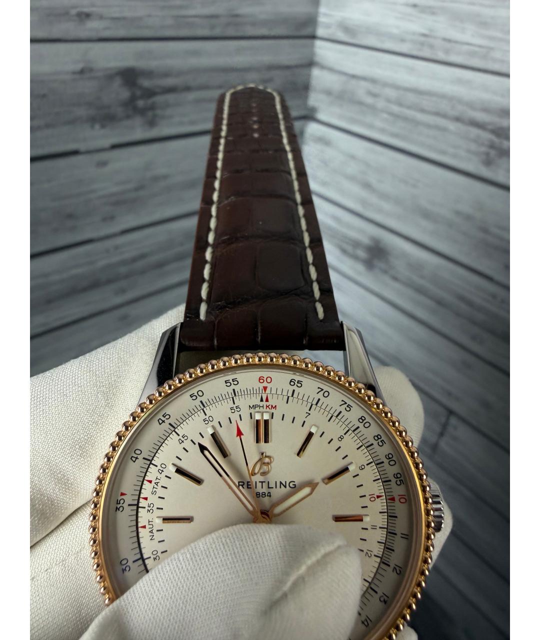 BREITLING Белые часы из розового золота, фото 7